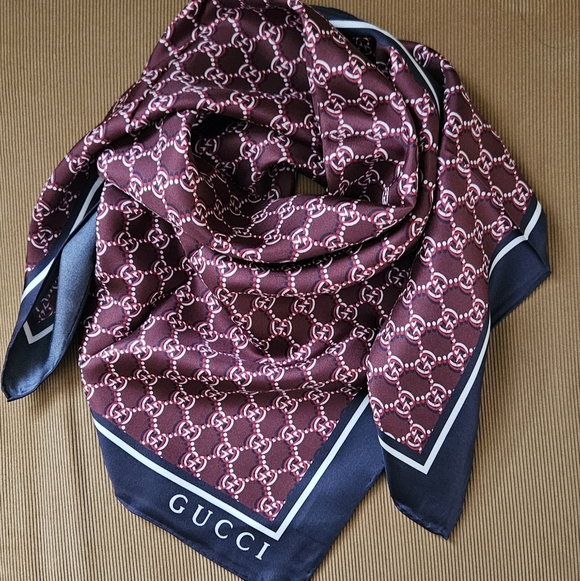 Gucci Accessories - Gucci Monogram Silk Scarf